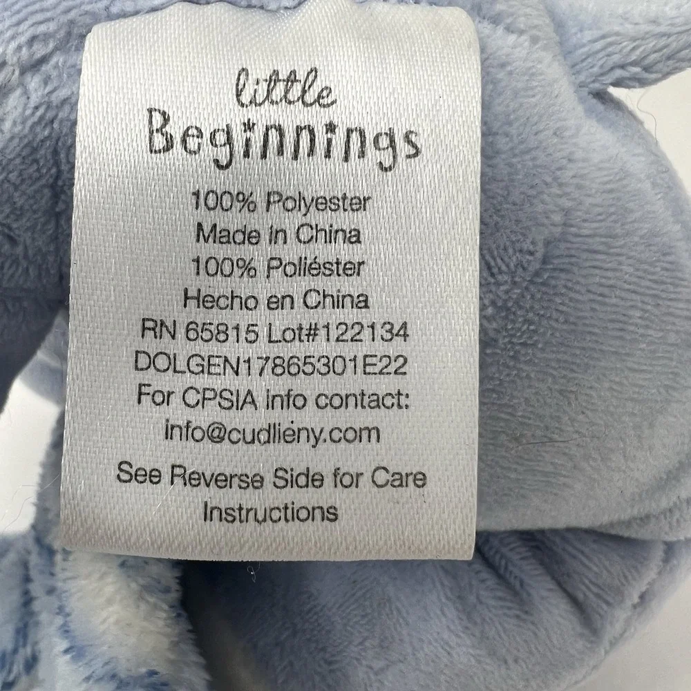 Blue Elephant Lovey baby Security lovies soft Stuffed Animal‎ Little Beginnings